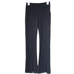 & Other Stories Black Pull On Bootcut Flare Slit Legging Pants Size 4